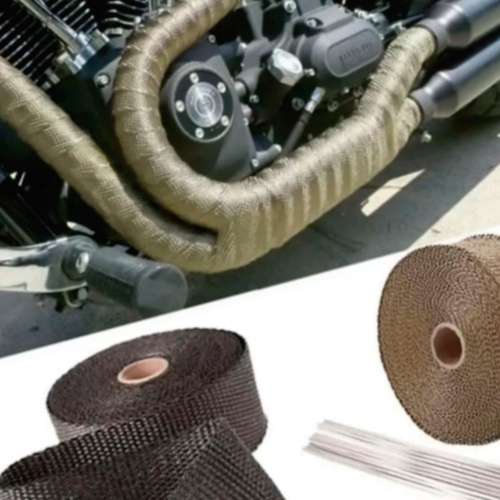 ¿Cómo se utiliza la cinta aislante térmica en la moto?